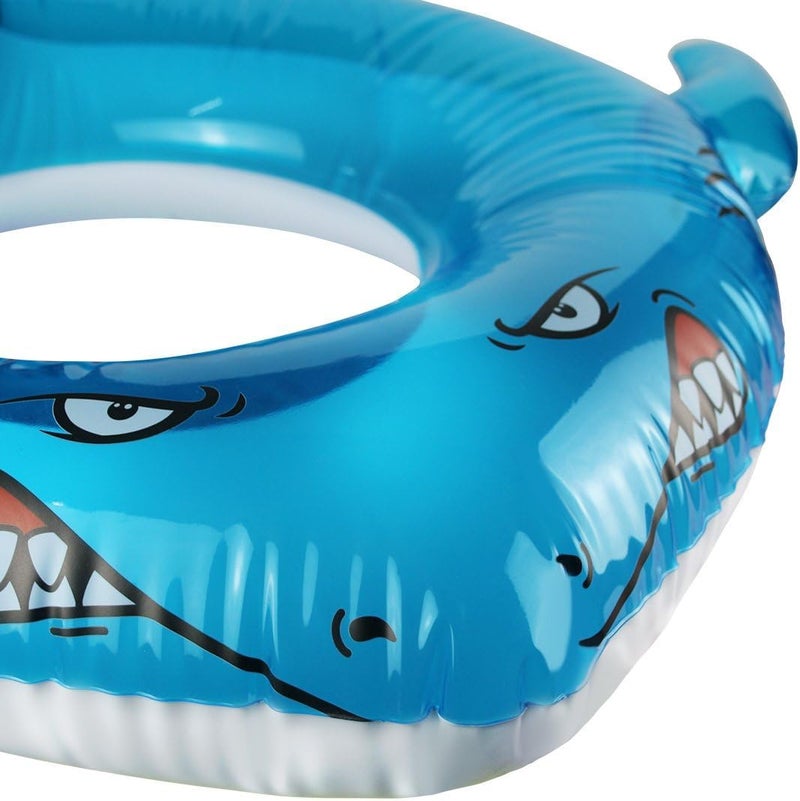 LAFALA Pool Floats Kids Shark Floaties Inflatable Pool Swim Lounger Raft Summer Swimming Ring Pool Toys for Adults Kids 40.9"*32.3"*17.7" - Image 3